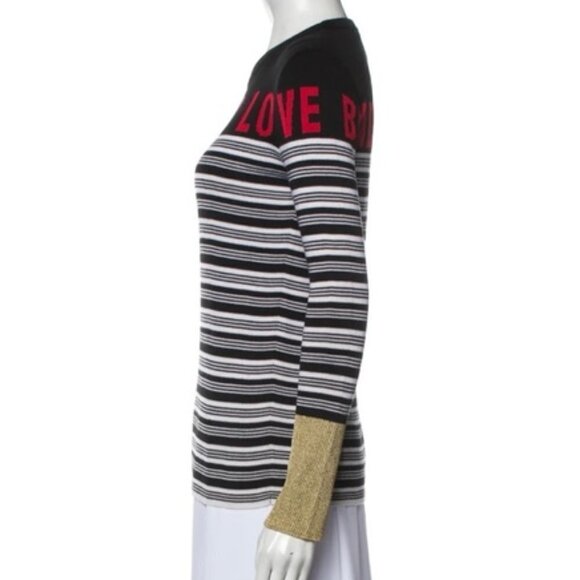 New GUCCI Authentic Blind For Love Cashmere Striped Sweater 2018 Collection NWT - Picture 8 of 17